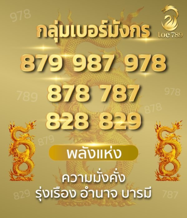 เบอร์กลุ่มมังกร 878 828 829